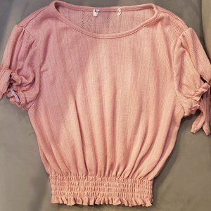 Girls Dusty Rose Crop Top  Size 10